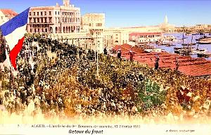 Alger - Retour du front du 9e Zouaves